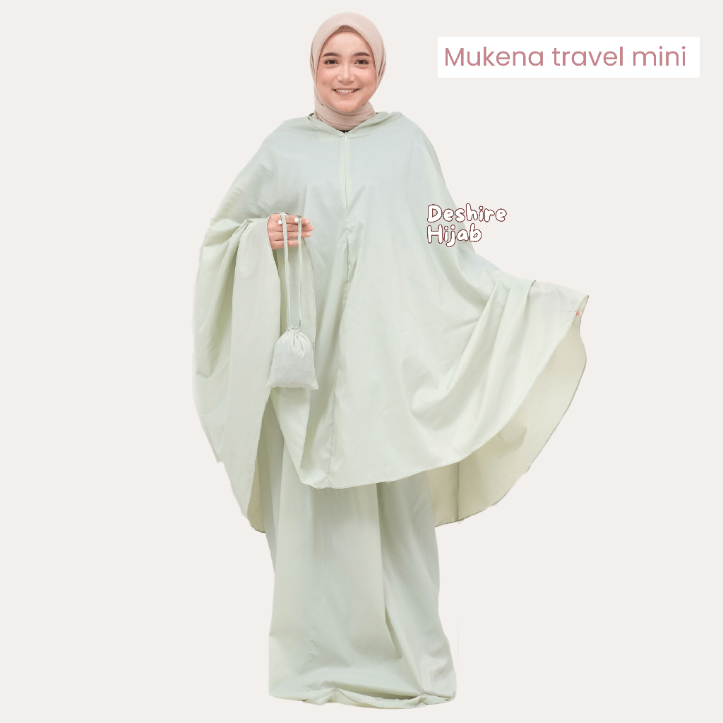 Deshire -  Mukena Travel  Mini Parasut Gratis Sajadah