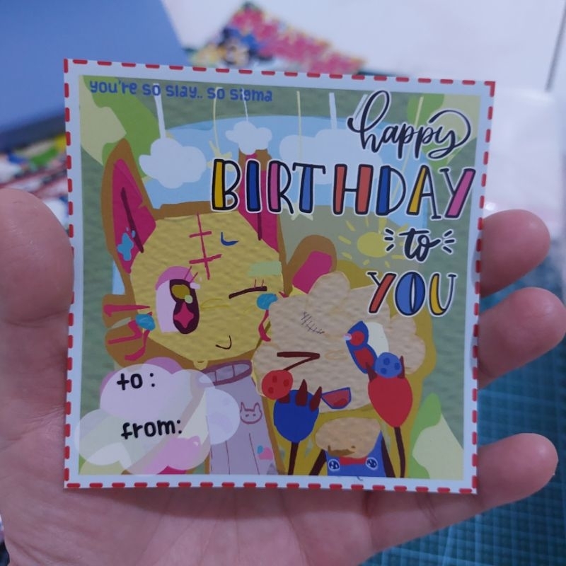 

Sticker Scraps x Goob Dandy's World Happy birthday Selamat Ulang tahun label kartu ucapan stiker