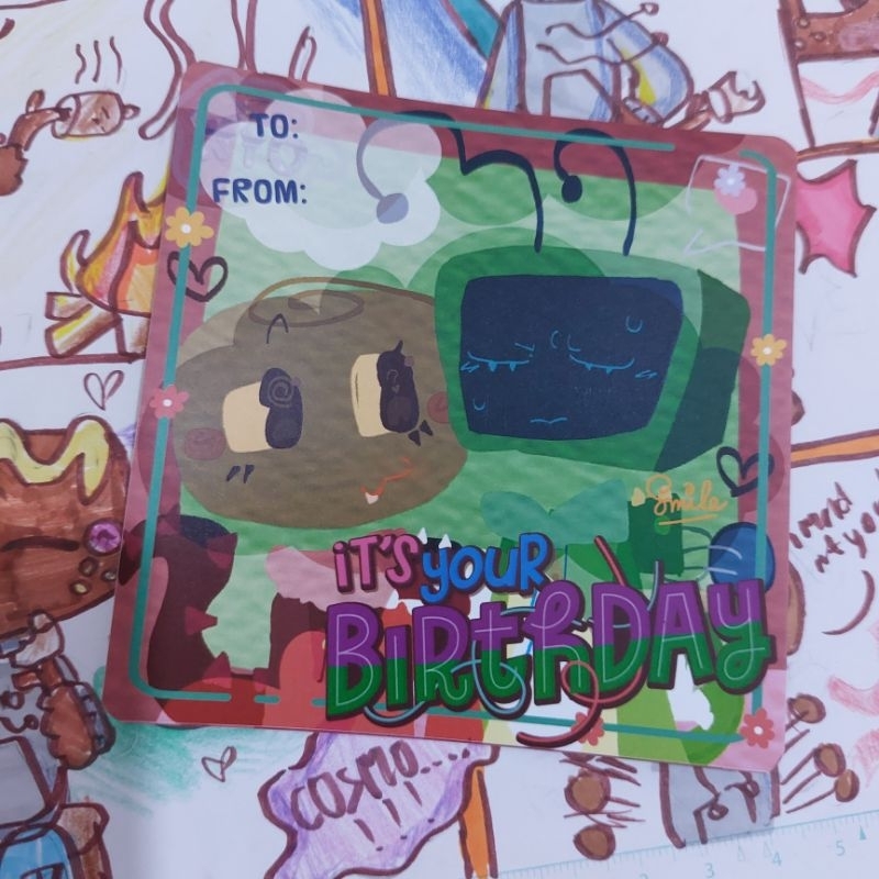 

Sticker Shelly and Vee Dandys world stiker label kartu ucapan happy birthday selamat ulang tahun