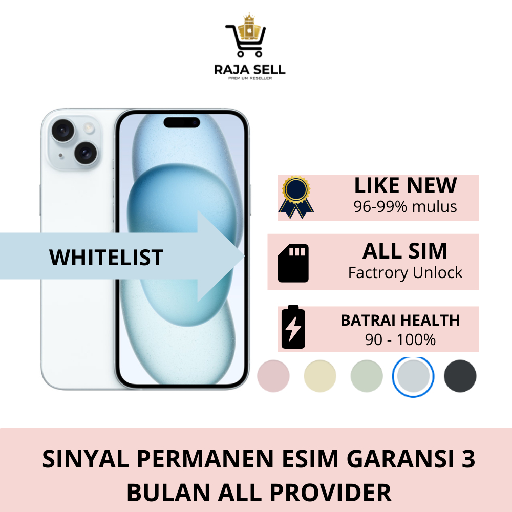 SINYAL PERMANEN IP 15/ 15 PLUS 128GB/256GB SECOND FACTORY UNLOCK