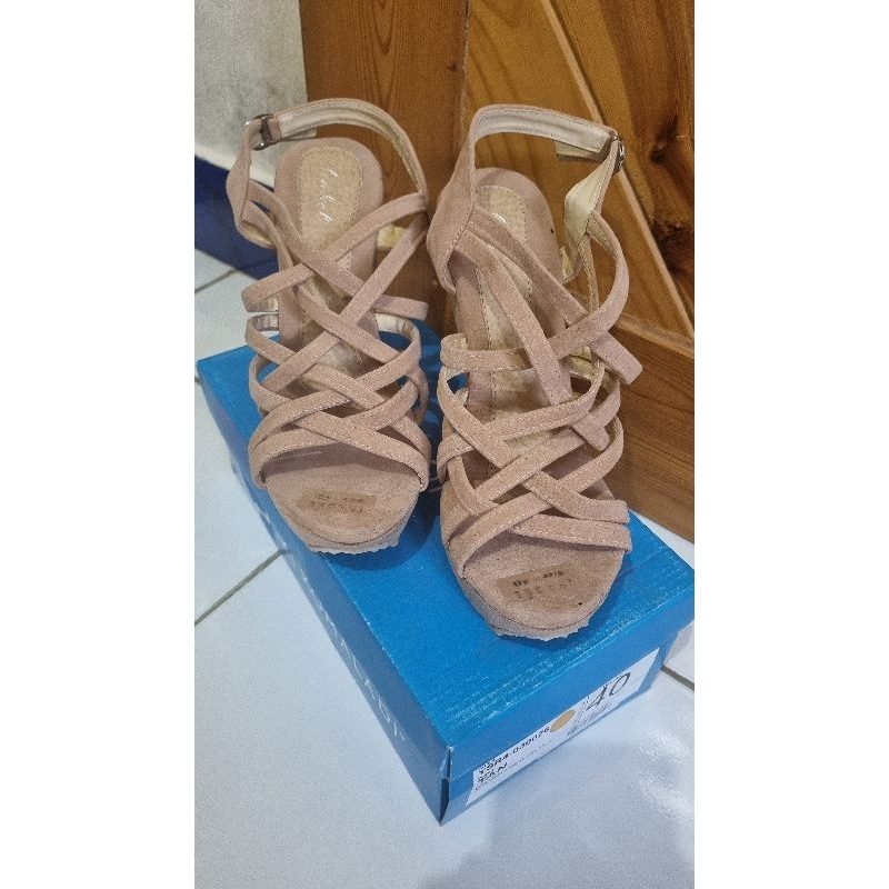 Preloved Heels Wanita/Thalia Strapy Heels Gladiator Wanita