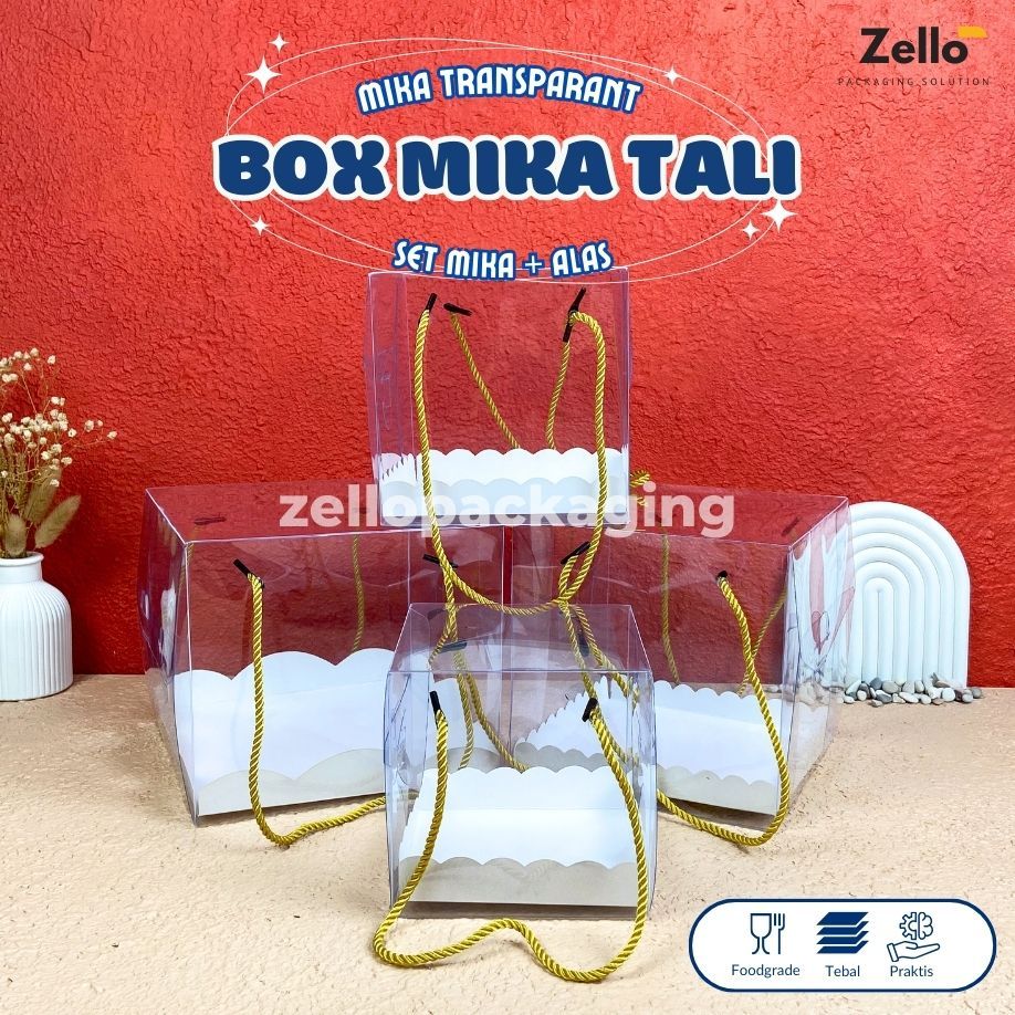 

Box Mika Handle Tali Transparan Dus Kue Tart Mini Korean Cake Bento Hampers Hantaran
