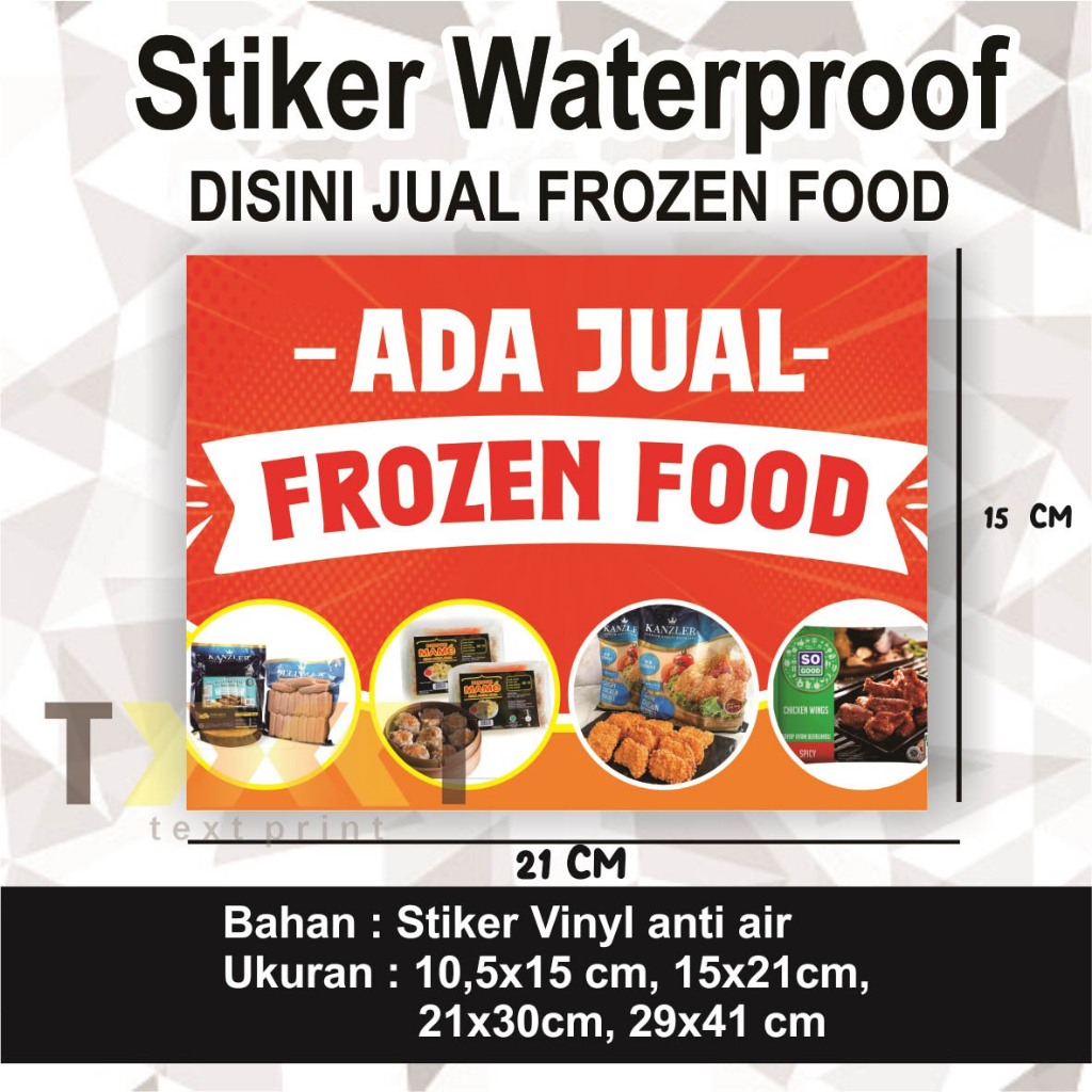 Stiker Waterproof  DISINI ADA JUAL FROZEN FOOD