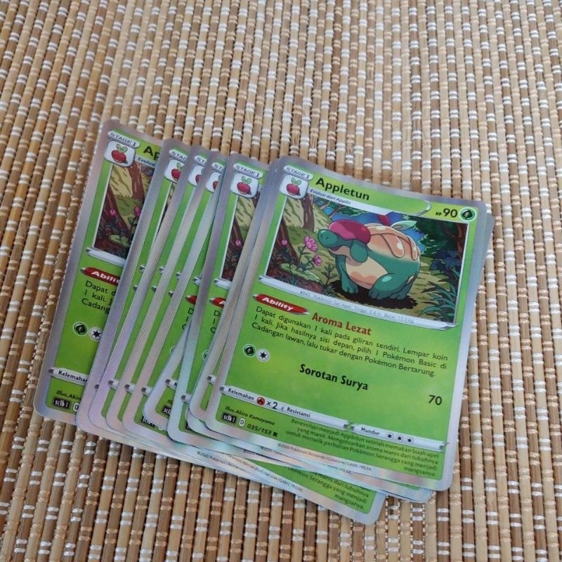 Kartu TCG Pokemon indonesia Holo Foil R Appletun