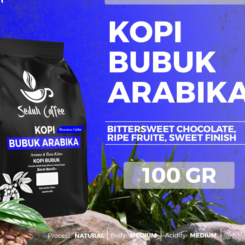 

Bubuk Kopi Bubuk Arabika asli 100gr