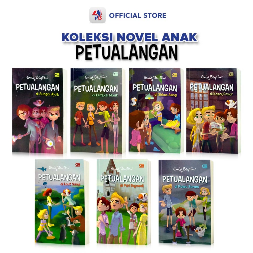 Buku Novel Enid Blyton Seri Petualangan : Di Sungai Ajaib / Lembah Maut / Kapal Pesiar / Pulau Suram