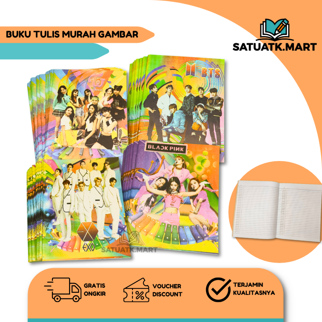 

Buku Tulis 34 Lembar 10 Pcs Motif Kpop Bola Artis – Buku Sekolah Murah Lucu Isi Banyak
