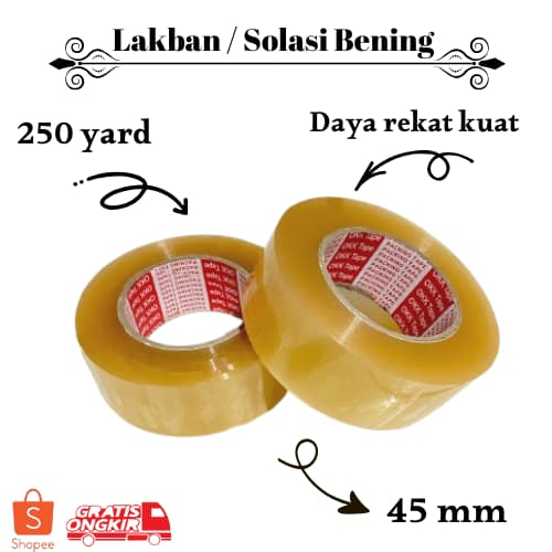 

Isolasi Bening/Lakban Bening 45mm x 250yard