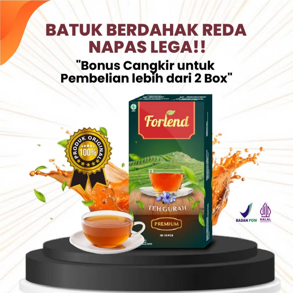 

FORLEND - 100% Teh Gurah Untuk Sembuhkan Batuk Pilek Atasi Asma dan Sinusitis - HALAL & BPOM