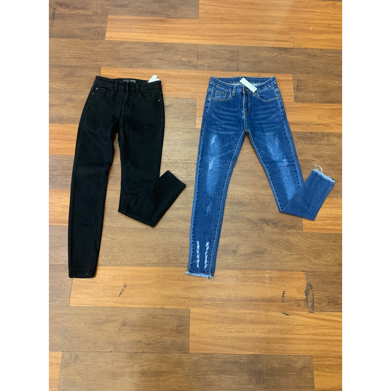 GIRLSSBOX - Celana Jeans Stradivarius Sobek Baggy Loose Cargo Pants