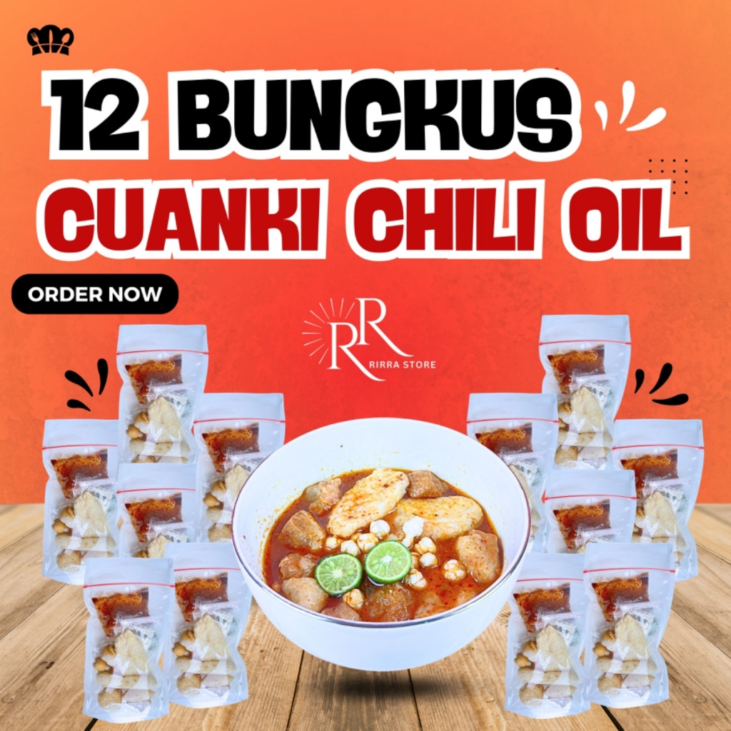 

12 Bungkus Cuanki Instan Dengan Sambal Chilli Oil Paket Hemat
