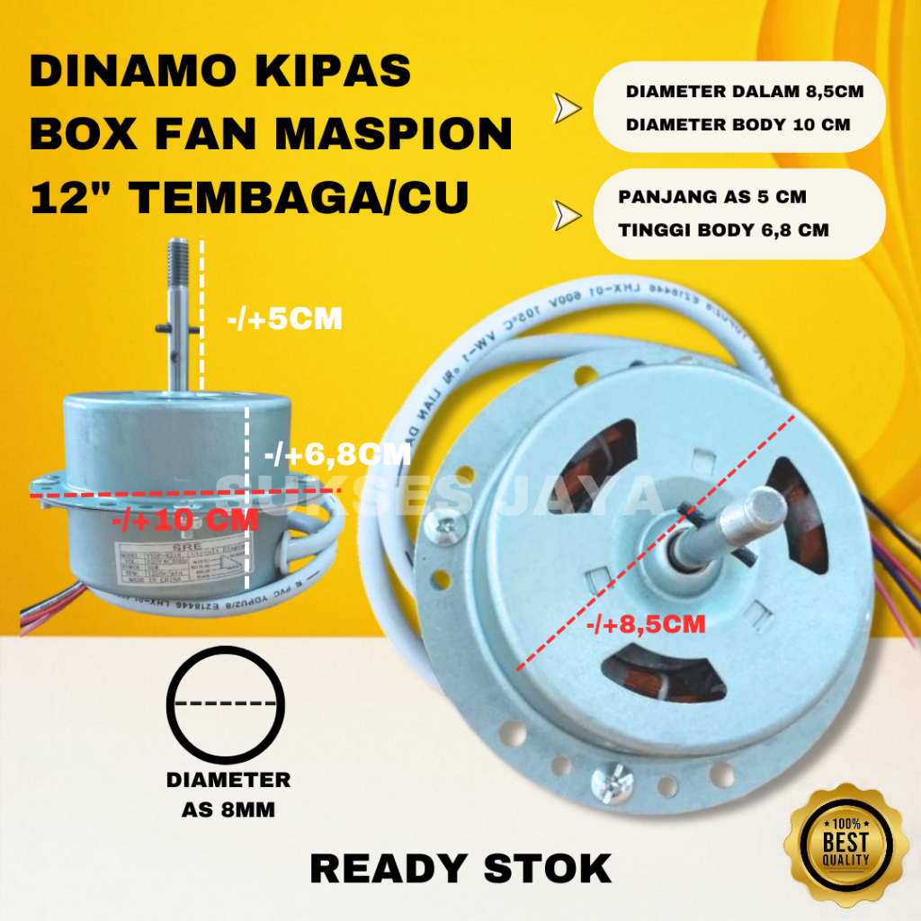 Dinamo Mesin Motor Kipas Angin Boxfan / Kipas Duduk Kotak untuk merk Maspion FULL TEMBAGA