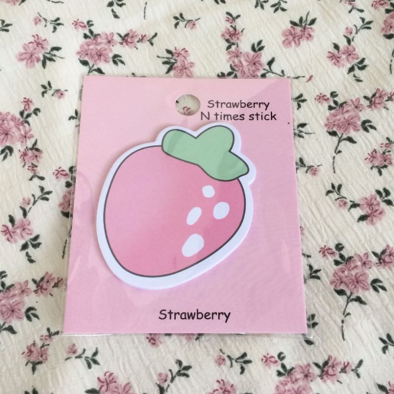 

new - sticky notes strawberry mr diy