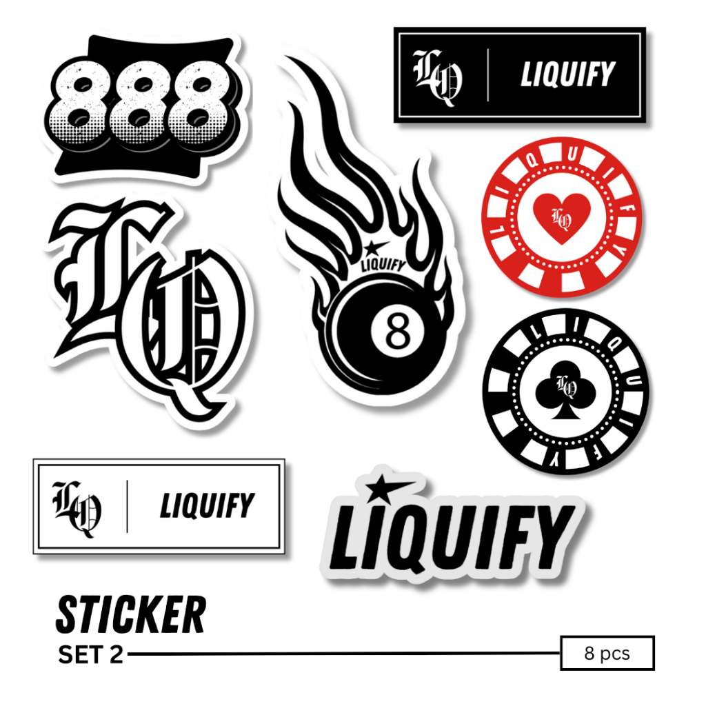 

LIQUIFY I STICKER PACK - STICKER SET - STICKER AESTHETIC - STICKER WATERPROOF