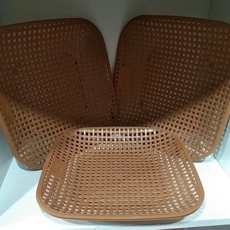 PIRING ROTAN | PIRING BUAH PLASTIK | PIRING KOTAK SERBAGUNA | TEMPAT MAKANAN, BUAH MURAH