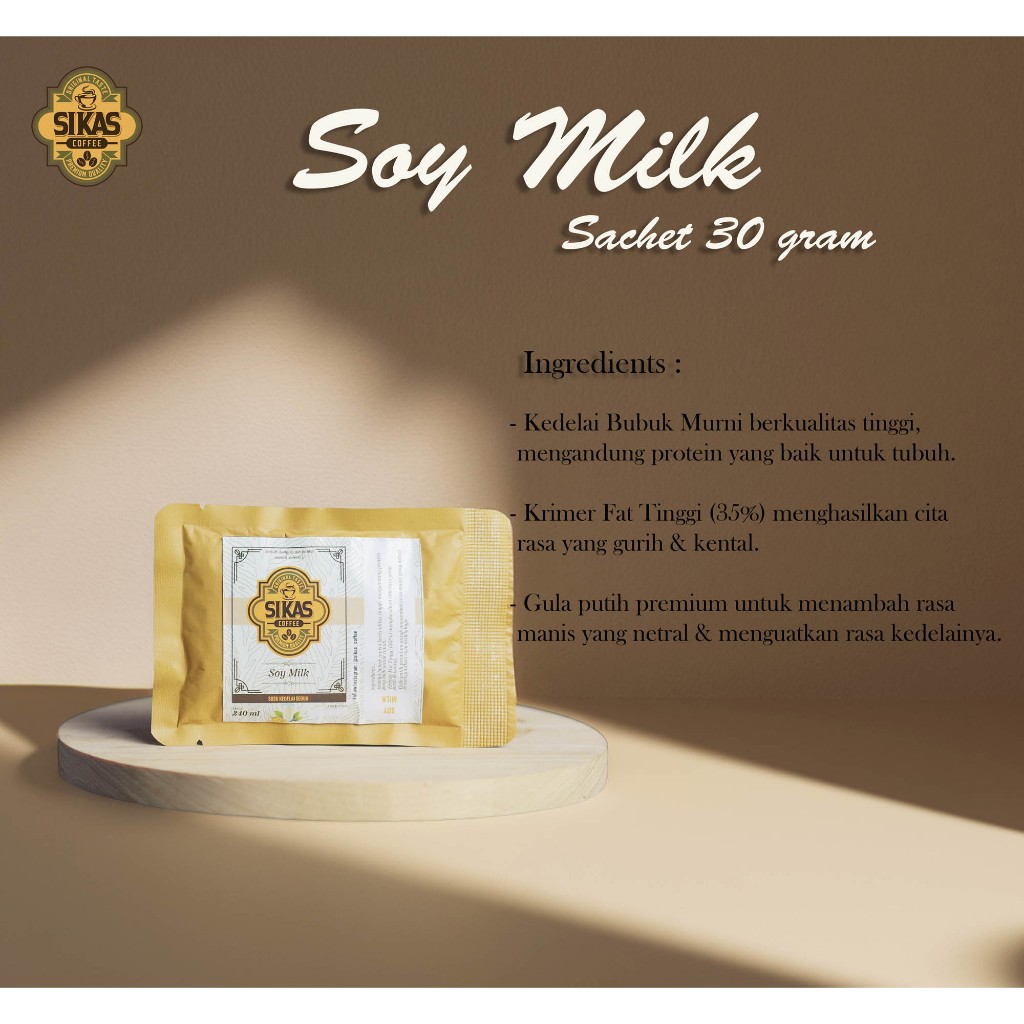 

Sikas Coffee Soy Milk Sachet 30gram Susu Kedelai Instan tinggal seduh