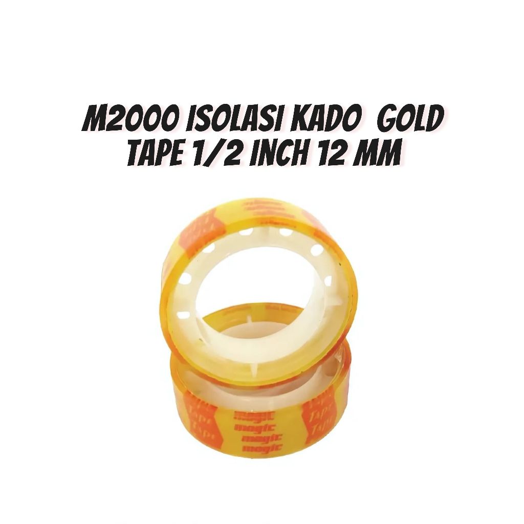 

M2000 Isolasi Kado Gold Tape 1/2 Inch 12 mm