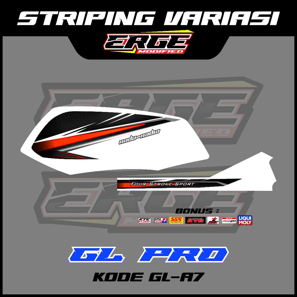 Striping gl pro variasi body putih