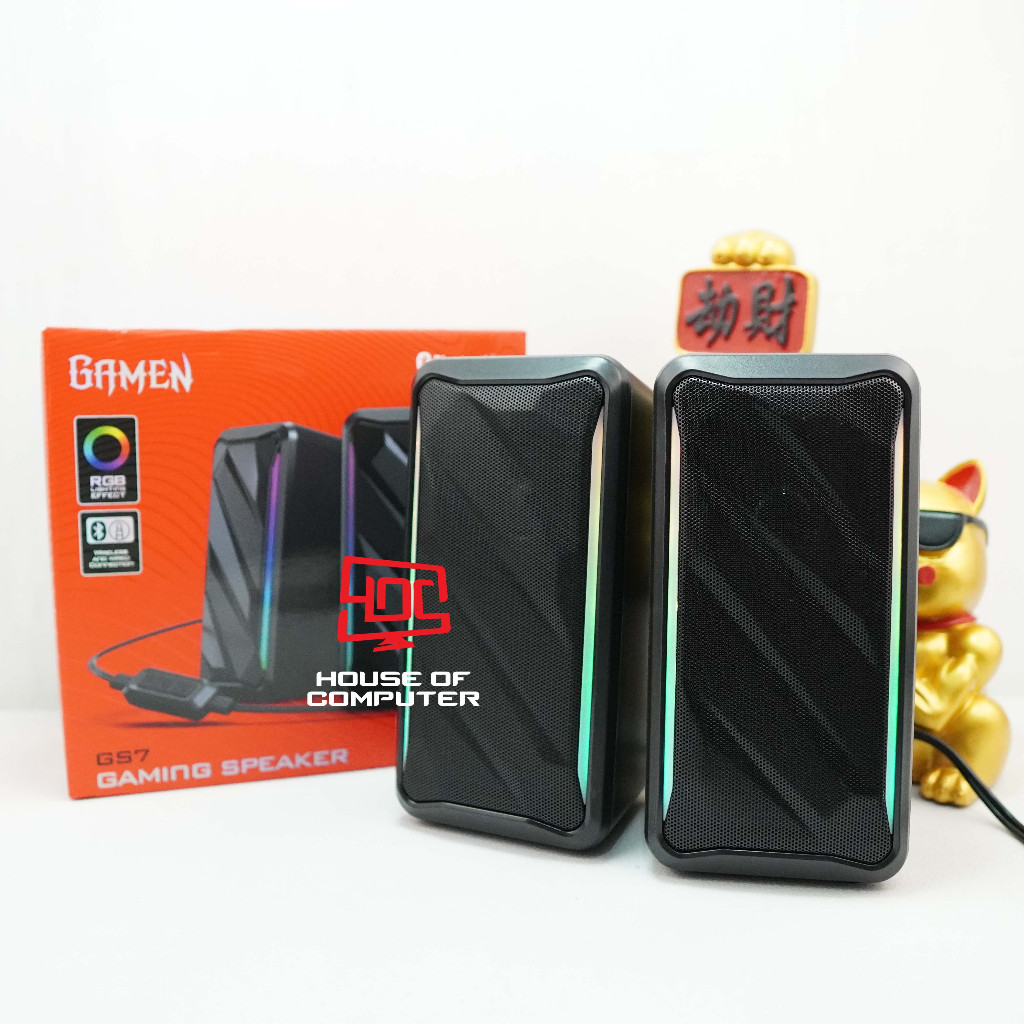 SPEAKER GAMEN GS7 BLUETOOTH 5.3 + JACK 3.5MM DUAL MODE RGB LIGHTS SURROUND SOUND BASS