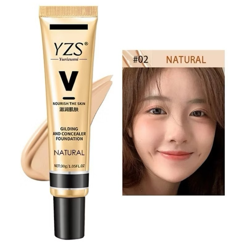pnk foundation Alas Bedak Yurizumi Matte Foundation Concealer Oil Control BB Cream Makeup Glowing Ta