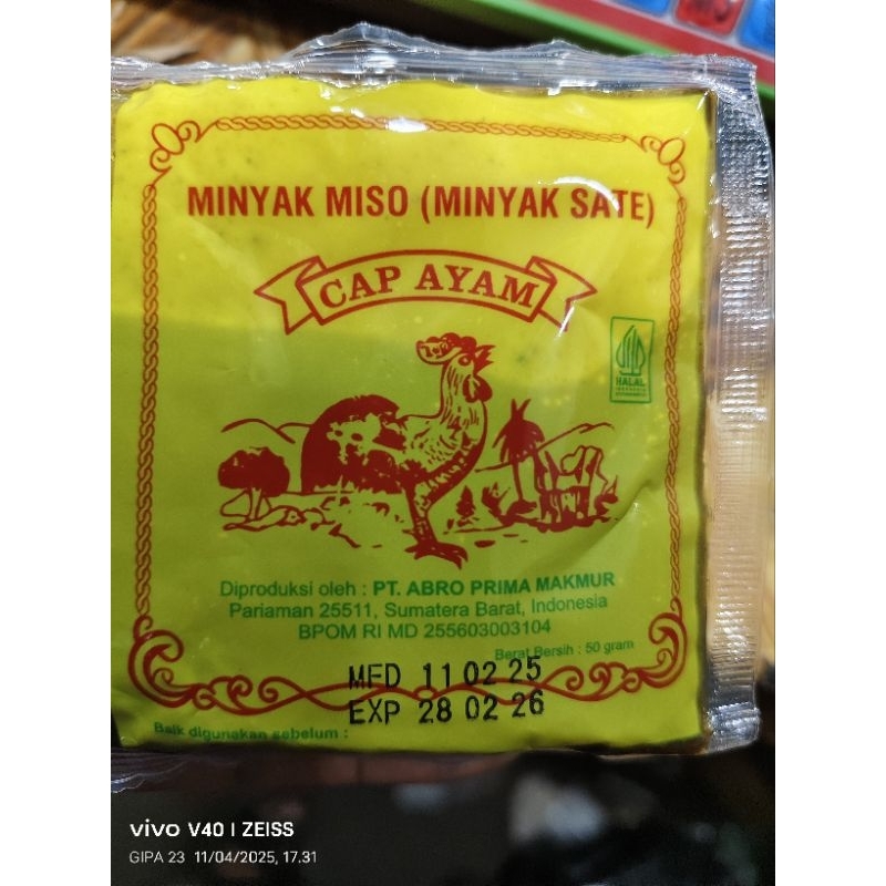 

Minyak Miso Cap Ayam 50gr
