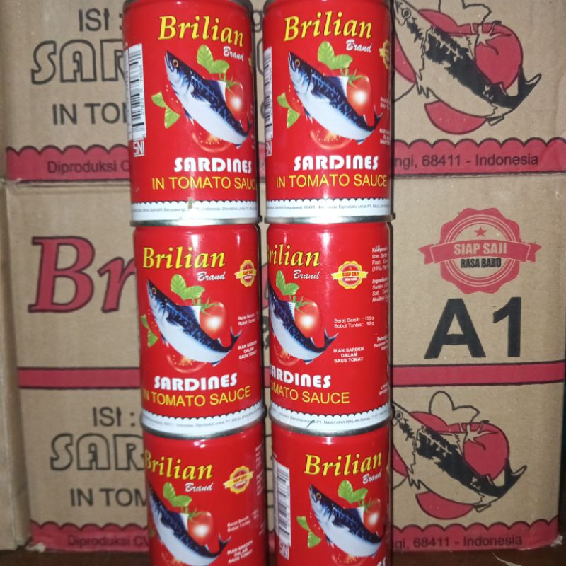 

6 sardines brilian tomato 155gram