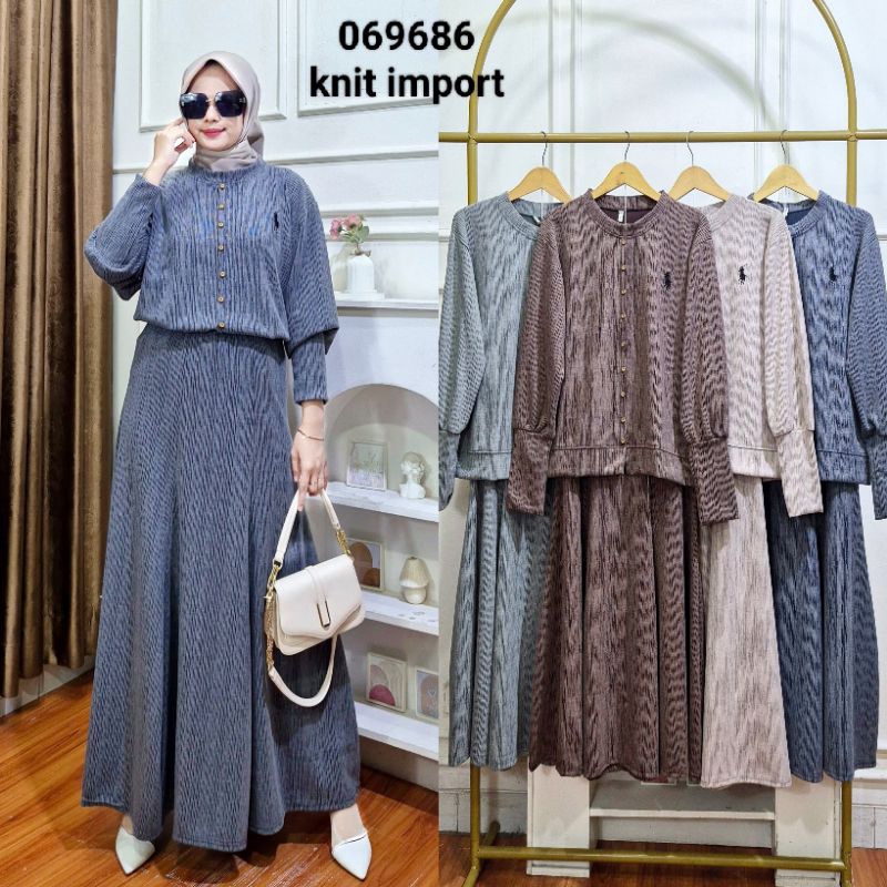 ONE SET KNIT PREMIUM 335 | ONE SET CANTIK ALA KOREA