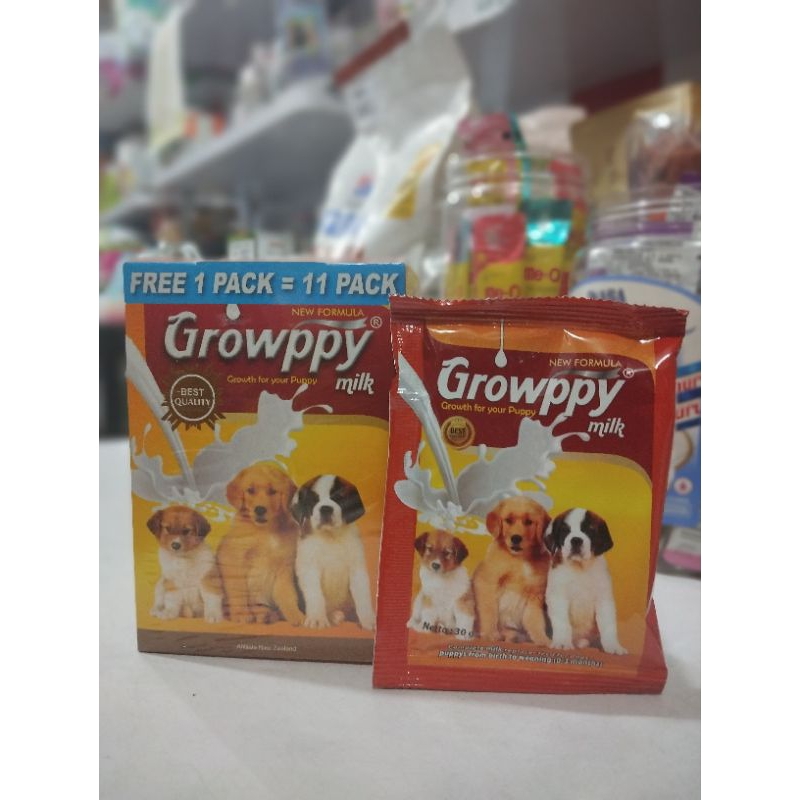 Growppy Susu Sachet Ecer – Susu Bubuk untuk Anjing