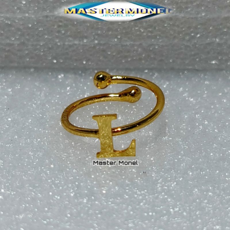 MASTER MONEL - cincin huruf inisial nama cincin huruf cincin titanium cincin nama titanium