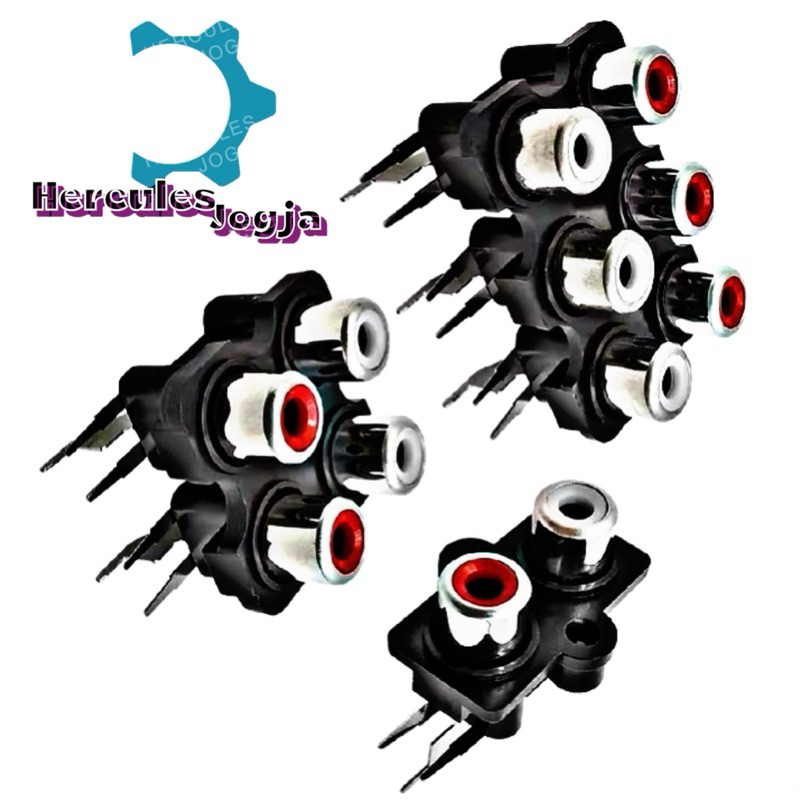 Soket Audio RCA Tanam PCB Terminal RCA 2pin 4pin 6pin 8pin