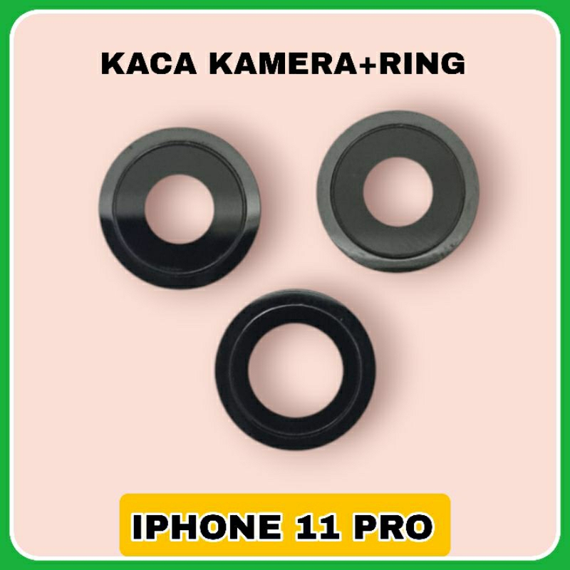 kaca lensa kamera iphone 11 pro + ring