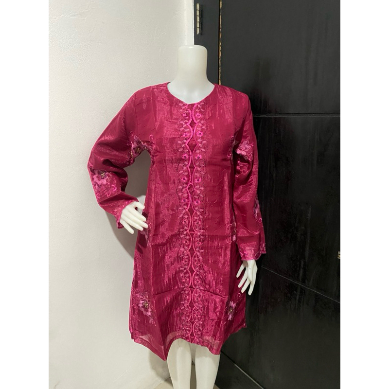 KOLPRI - Atasan tunik kebaya bordir fanta fuchia