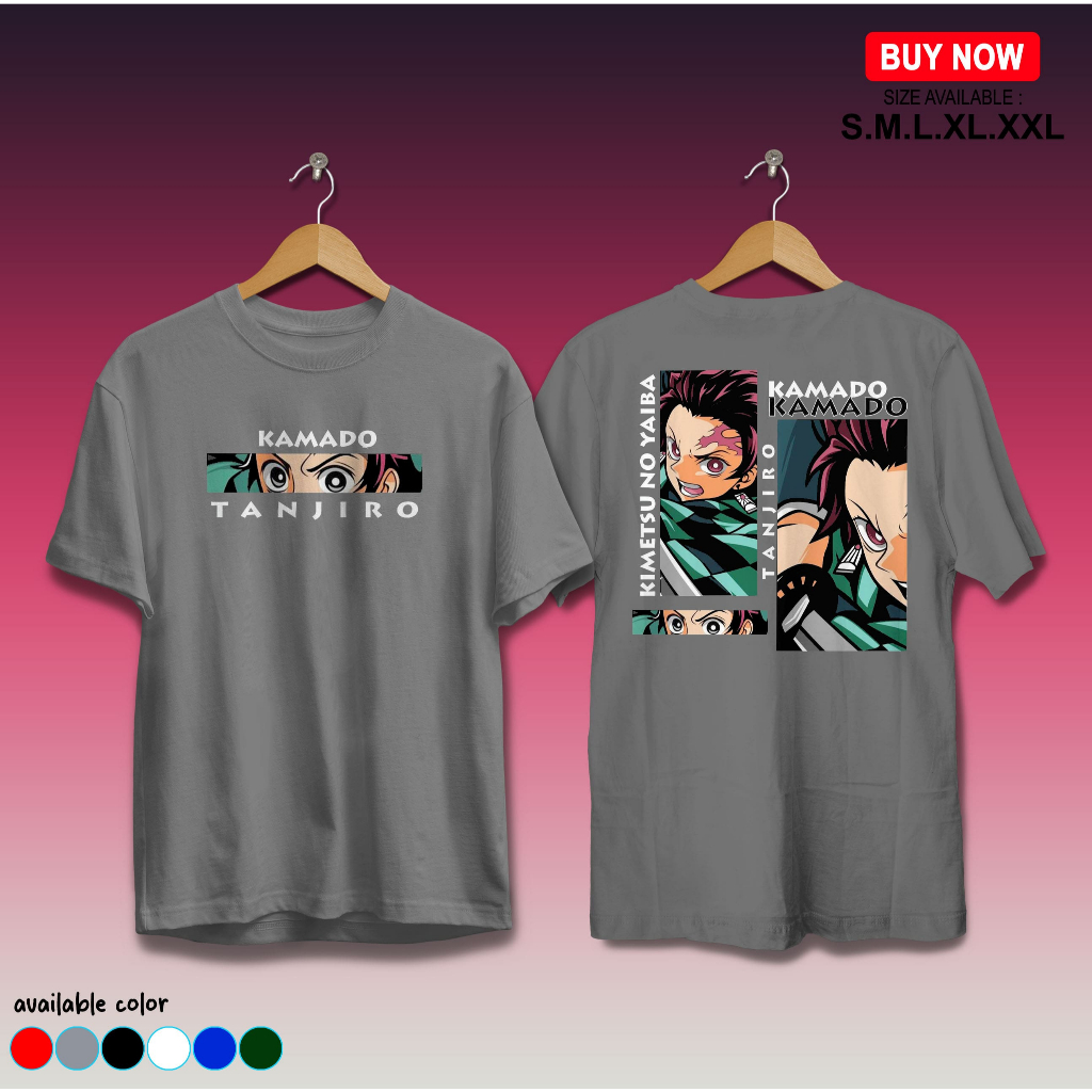 KAOS DISTRO | KAOS KAMADO TANJIRO VIRAL | COCOK UNTUK PRIA DAN WANITA