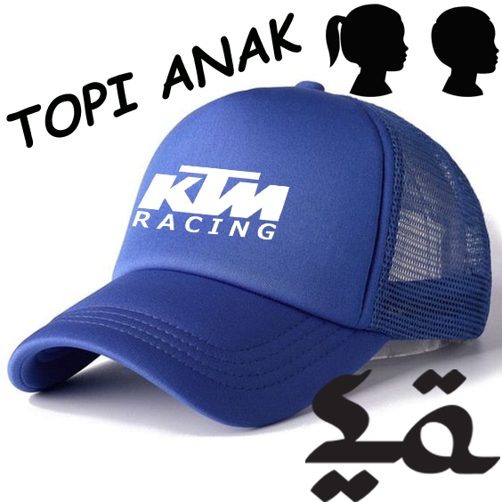 Topi trucker jaring jala anak unisex sport ktm racing