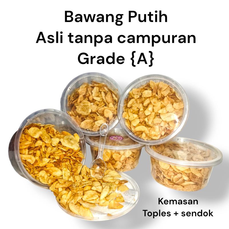 

Bawang Putih Goreng 100 Gram Grade A Tanpa Campuran Kemasan Toples