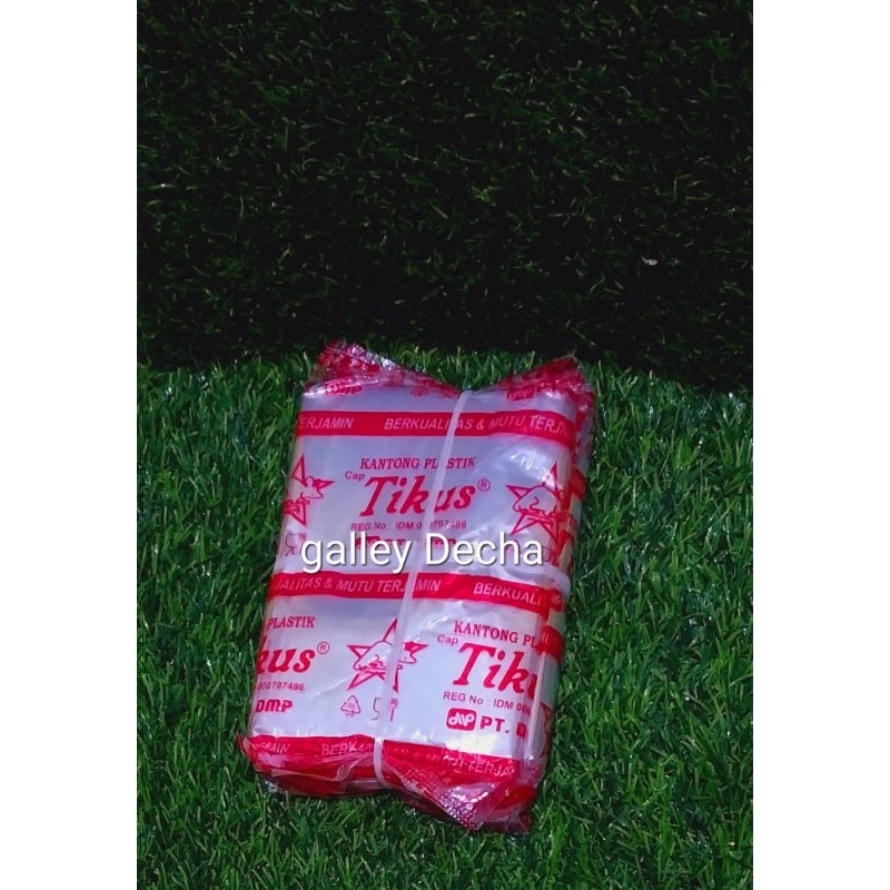 Plastik Tikus PP Merah 1/2kg [1 ikat] Kantong Plastik PP Merah Tikus 12 x 25