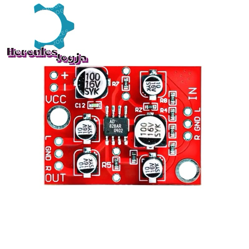 Modul Microphone Preamp AD828 DC 3.8V - 15V