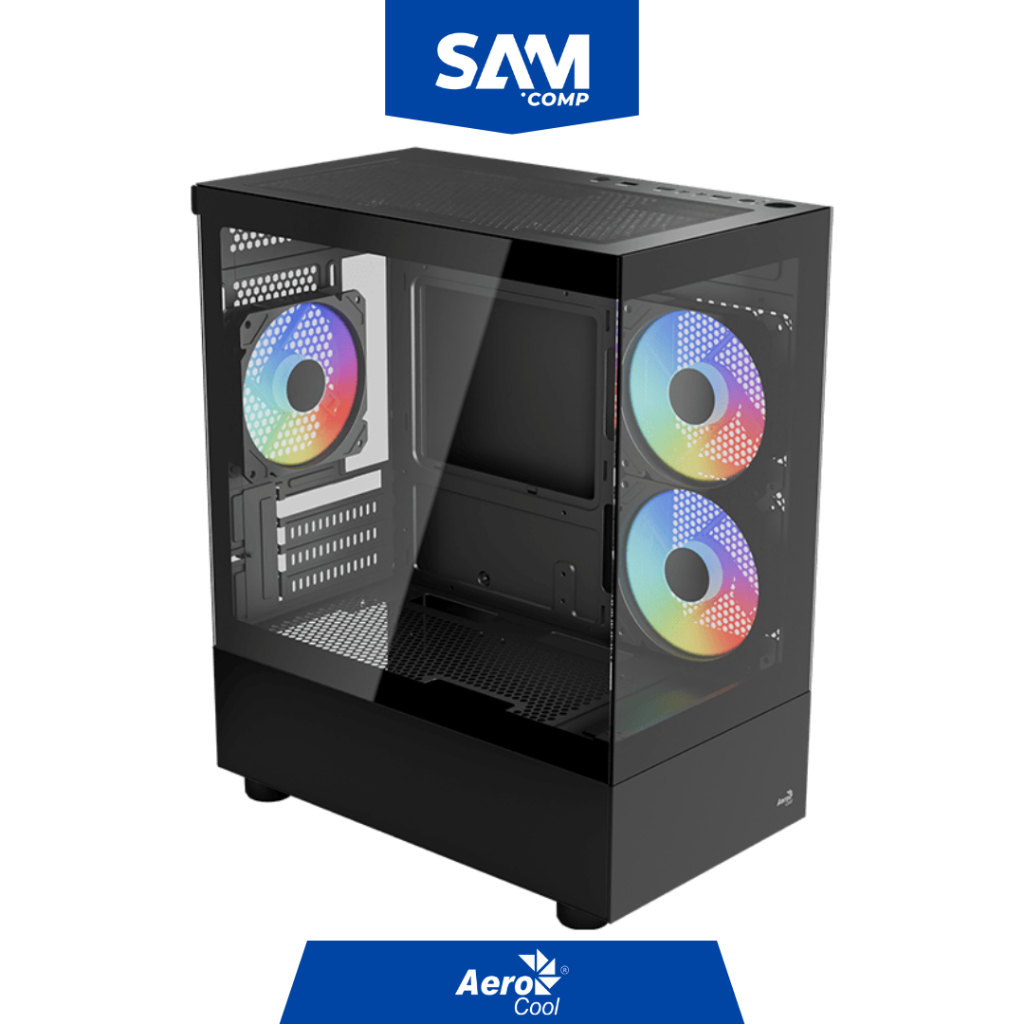 Case Aerocool Viewport Mini Black / White M-Atx Case - Hitam
