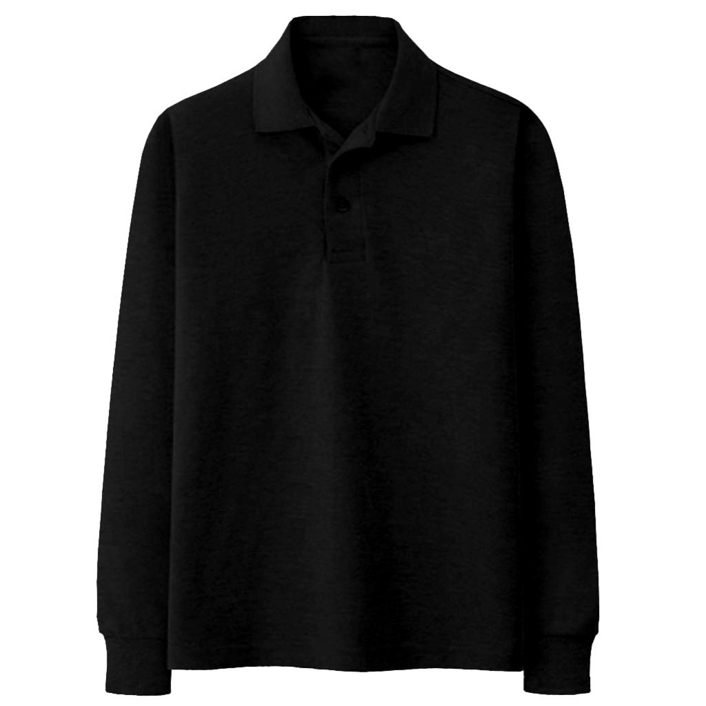 kaos pria lengan panjang/baju pria lengan panjang/kaos polos/kaos berkerah pria/dewasa