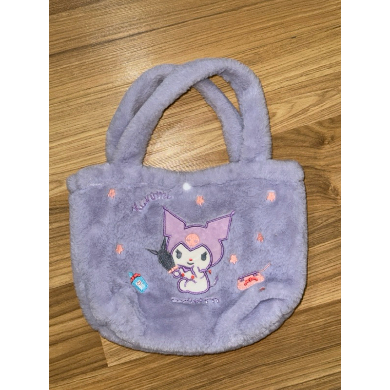 PRELOVED | TAS KUROMI MY MELODY SANRIO FLUFFY MAINAN ANAK LILAC
