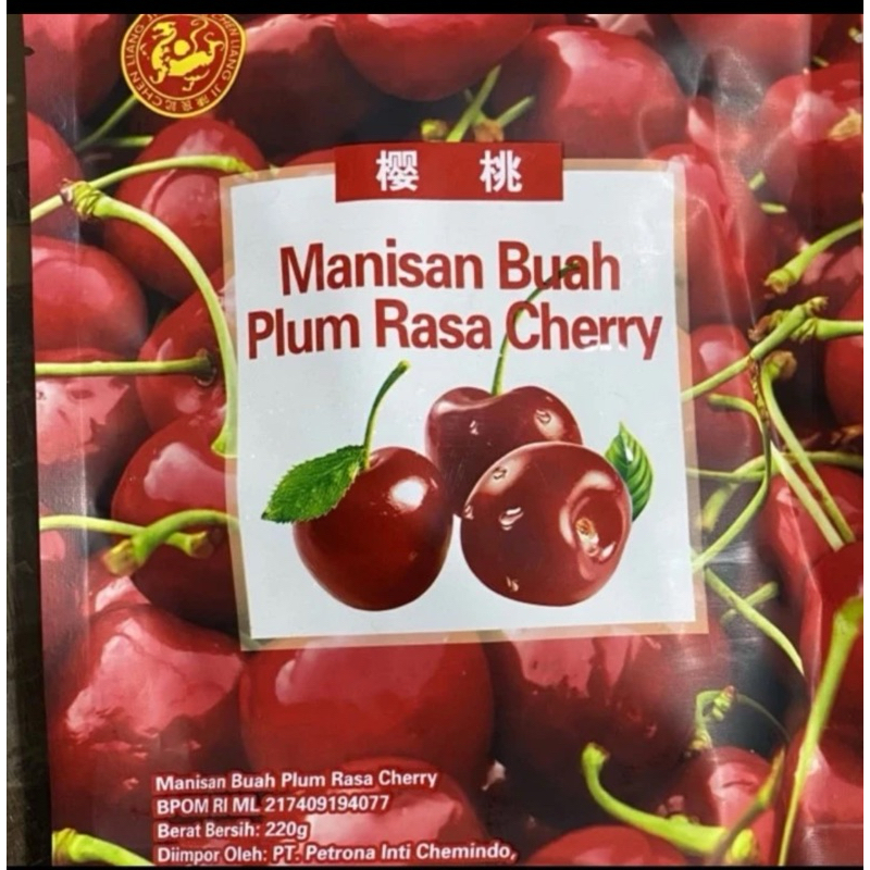 

Manisan buah plum rasa chery 220gr
