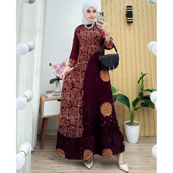 daster maura daster batik daster panjang dress batik daster lengan panjang daster busui daster batik