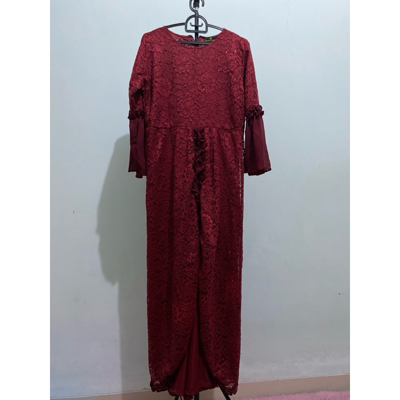 maroon dress M /chloe&paris (preloved, never used)