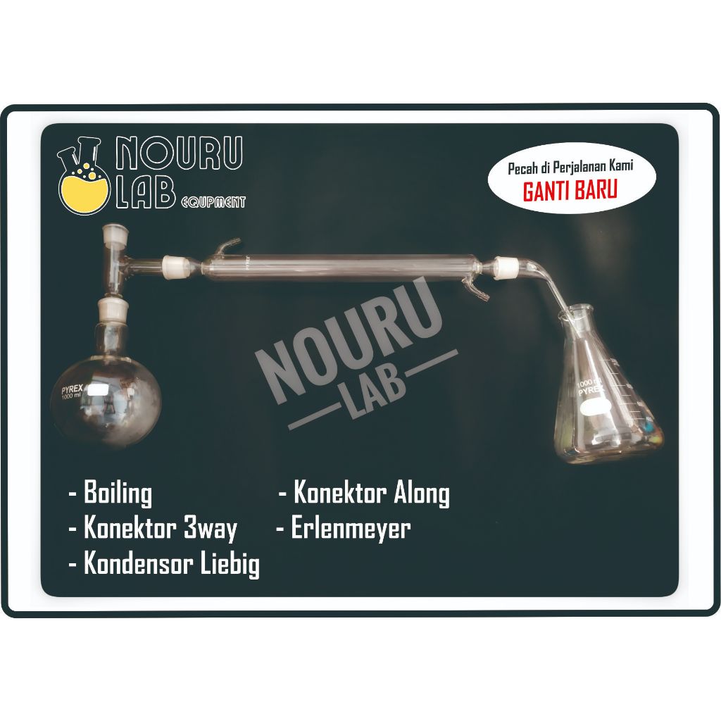 DESTILASI SET 500ML - DESTILASI SET SEDERHANA 500ML