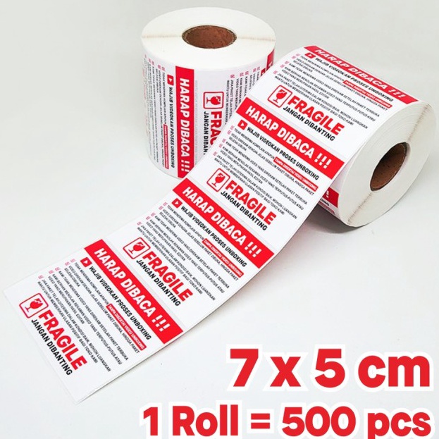 

Model Baru Sticker Label Wajib Video Unboxing Stiker Pengiriman Olshop 7 x 5 cm 1 roll 5 pcs