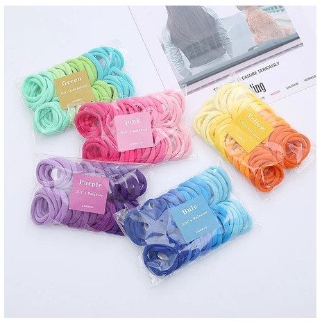 50PCS IKAT RAMBUT DONAT TOWEL RING / KUNCIR RAMBUT DONAT BESAR | Murah Ceria
