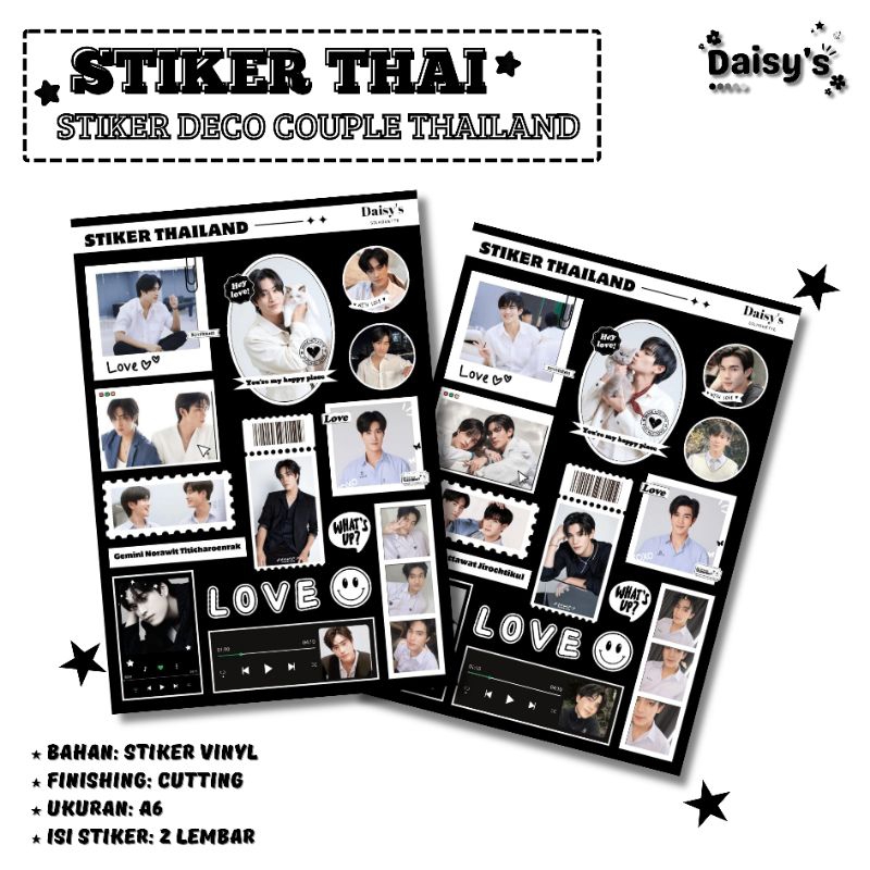 STIKER DECO PACK COUPLE THAILAND || THAIBL // THAIGL || STIKER DECO VINYL PLUS CUTTING ||  STIKER GM