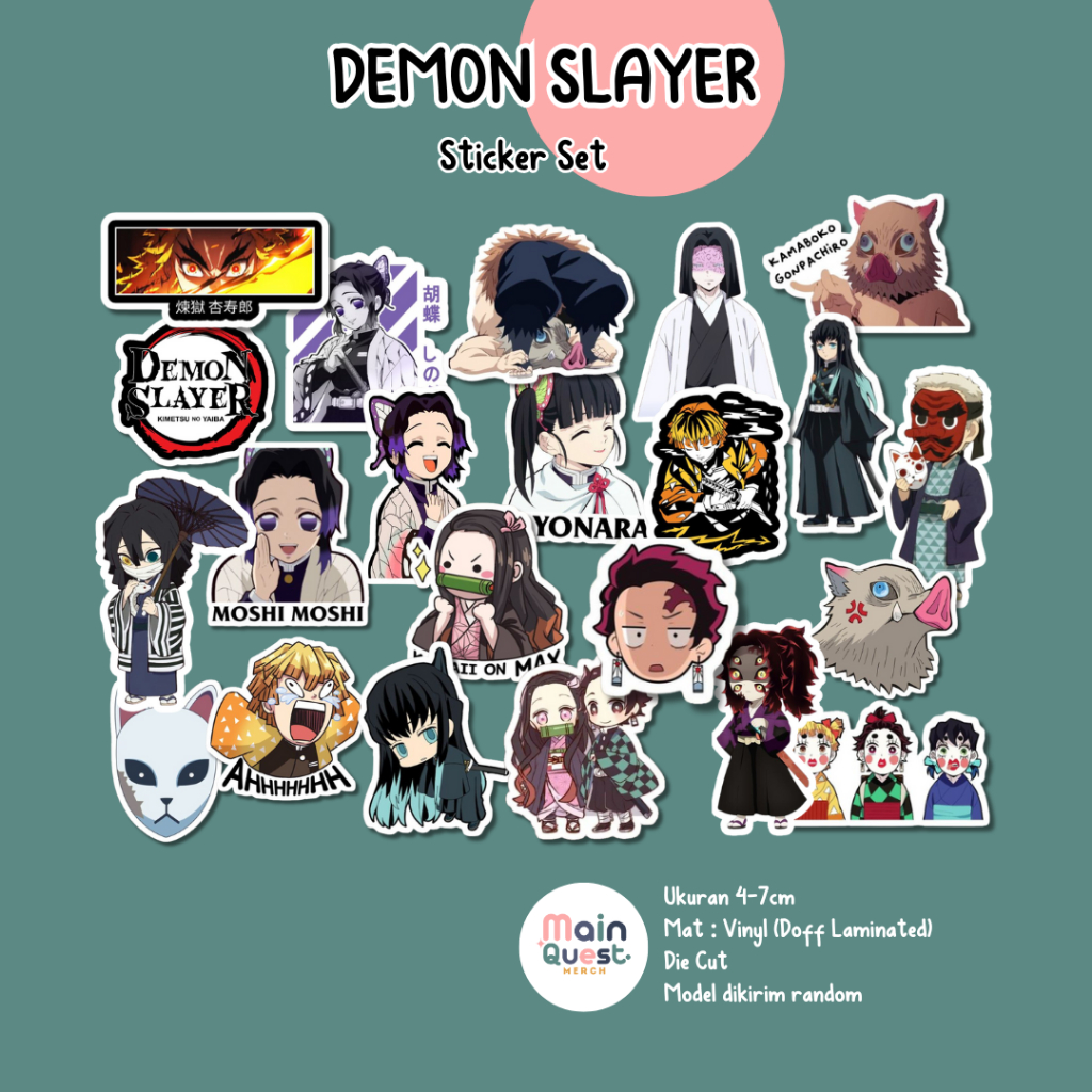 

Sticker Demon Slayer | Sticker Aesthetic / Sticker Tumblr / Sticker Laptop / Sticker Anti Air / Sticker Vinyl Die Cut / Sticker Kpop / Sticker Cute