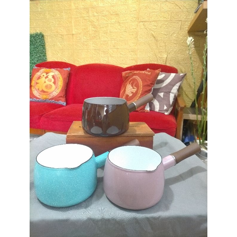 Panci Enamel Saucepan Milk Pot Series 14cm 700ml