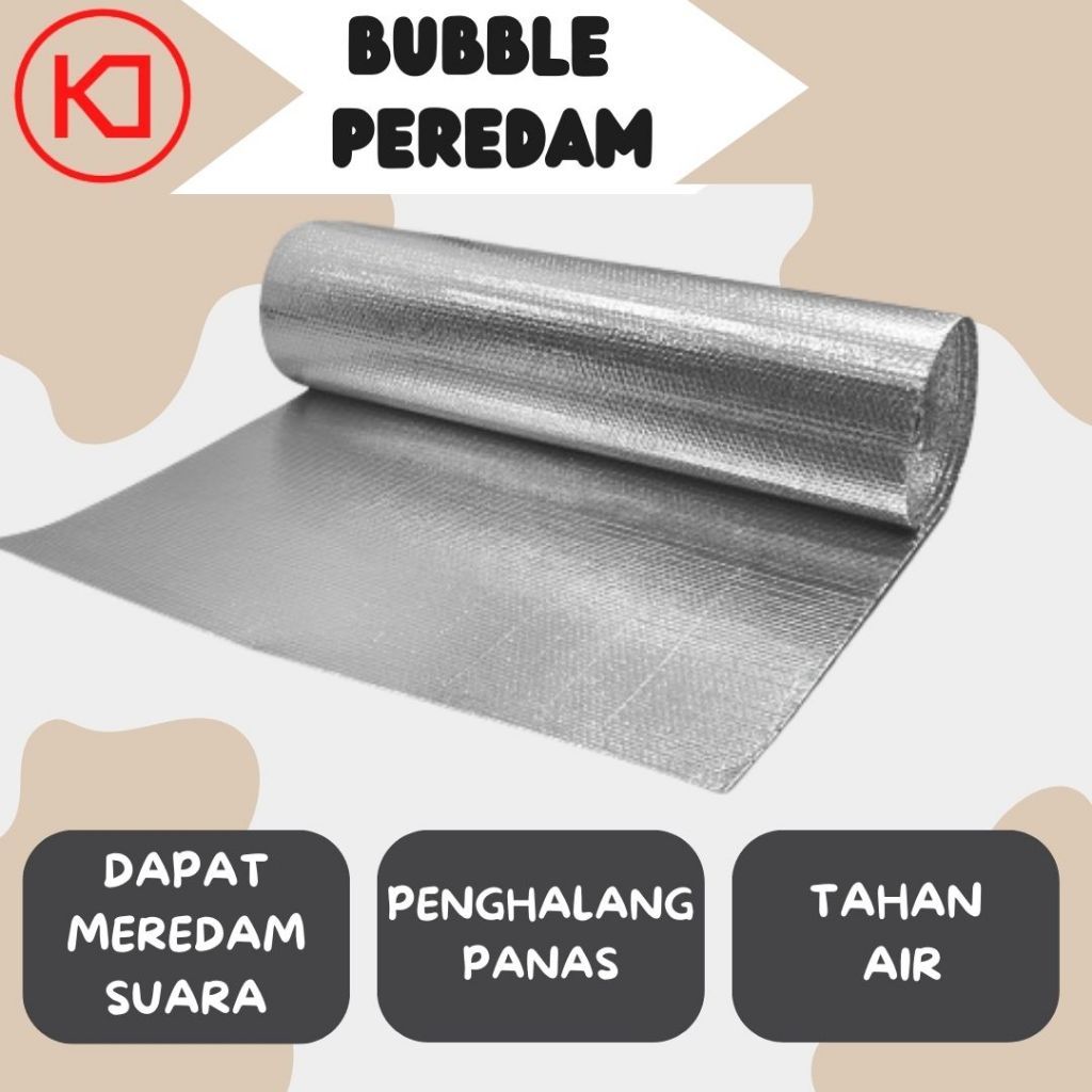 

Bubble Wrap Aluminum Foil Roll Insulasi Atap Peredam Panas Dingin Tebal Gelembung Anti Pecah (HARGA PER ROLL)